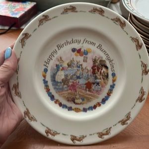 RARE VINTAGE ROYAL DOULTON HAPPY BIRTHDAY FROM BUNNYKINS PLATE